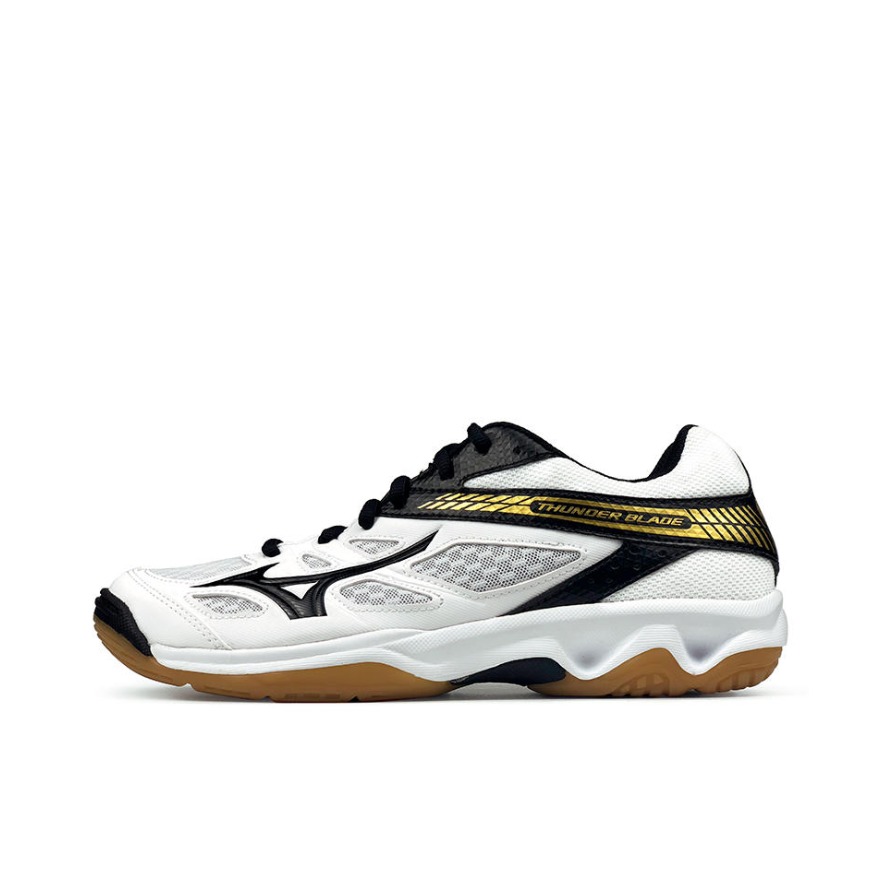 推荐商品：Mizuno/美津浓 Thunder Blade 耐磨透气 排球鞋 白/黑/金