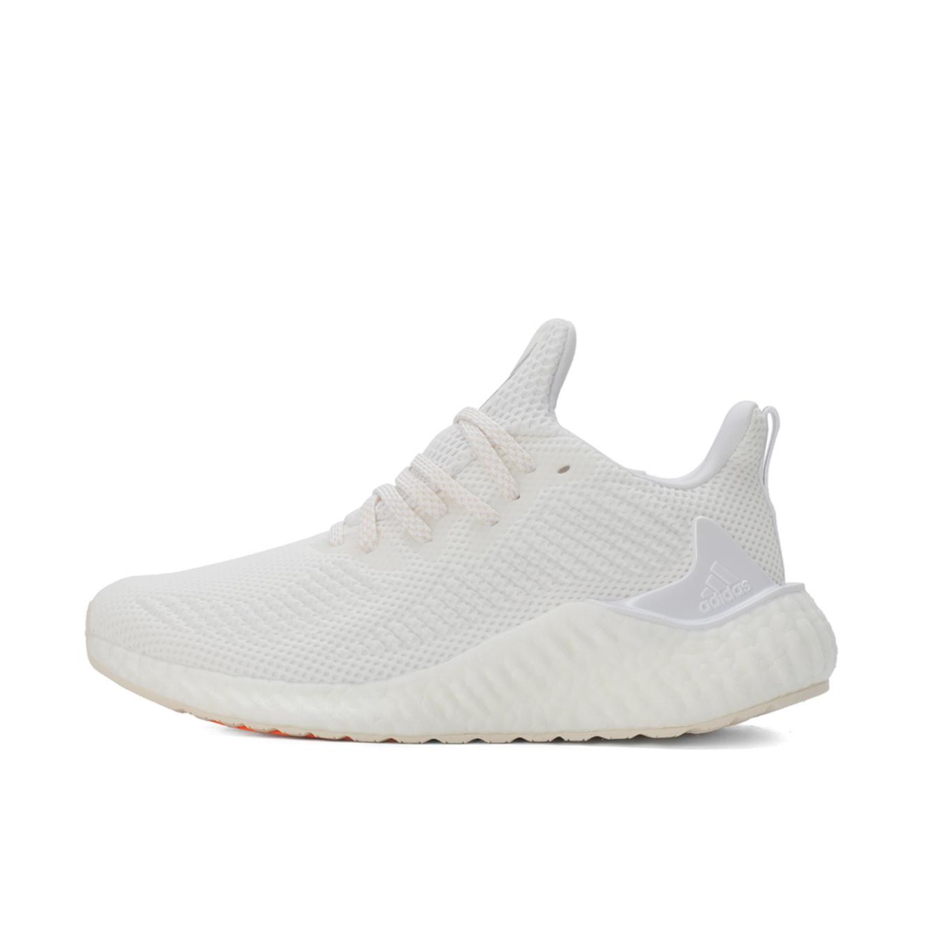 推荐商品：adidas AlphaBoost 跑鞋 减震回弹防滑耐磨网面舒适透气轻运动 Triple White 纯白