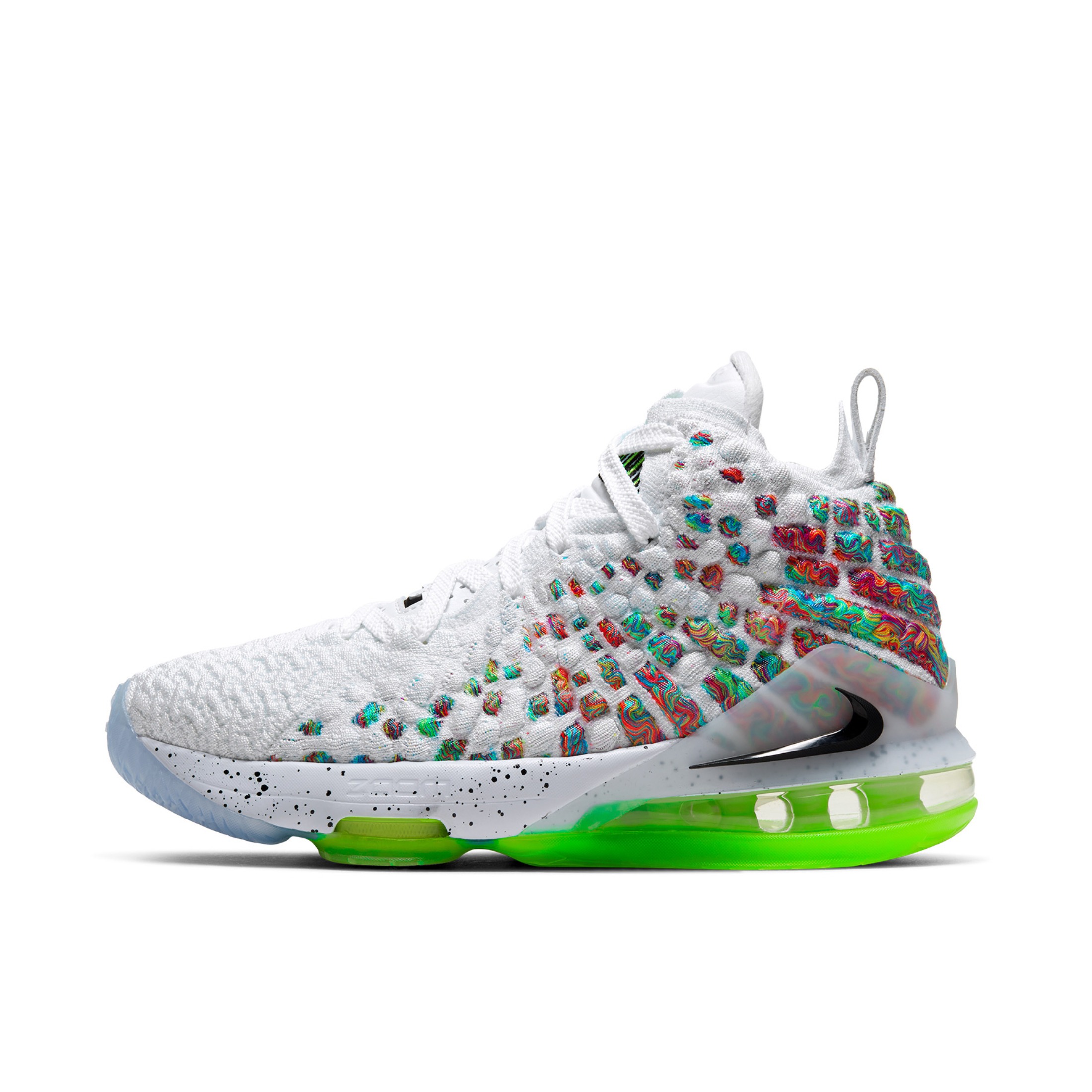 推荐商品：Nike Zoom LeBron 17 詹姆斯 气垫缓震 防滑耐磨 实战 织物 回弹 篮球鞋 White/Green GS/白绿