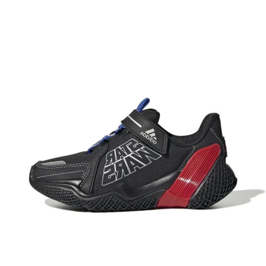 推荐商品：adidas 4uture Runner 防滑耐磨 舒适透气 休闲 魔术贴 运动鞋儿童 小童/星球大战联名/黑红