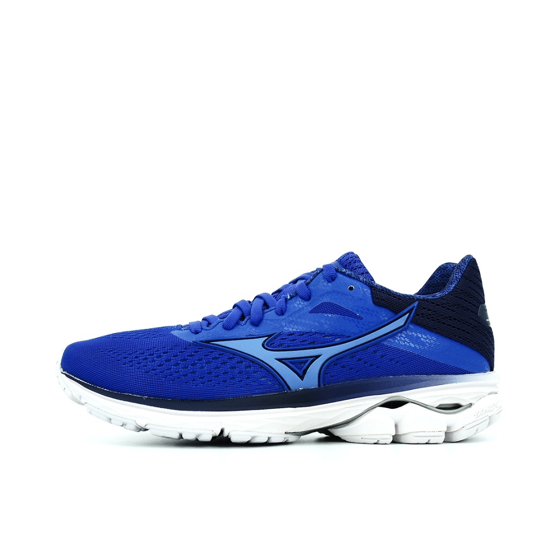 推荐商品：Mizuno/美津浓 Wave Rider 23 减震 防滑耐磨 舒适透气 简约百搭 网布 织物 合成革 马拉松 跑鞋 宝蓝/黑色