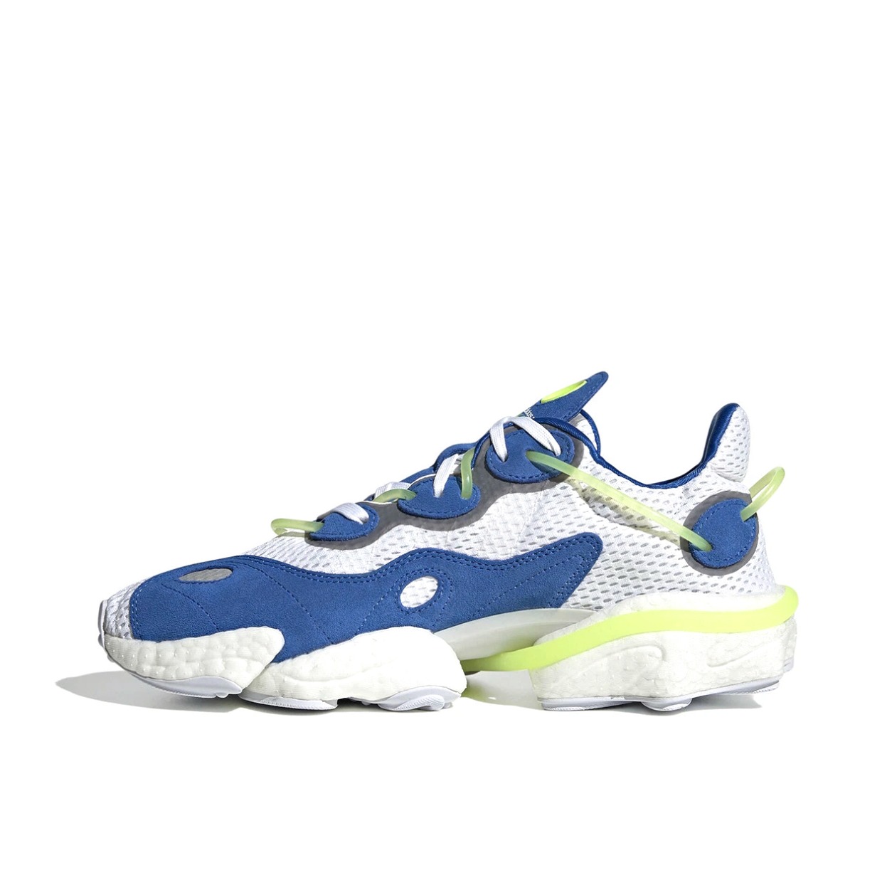 推荐商品：adidas Torsion X 舒适轻便 网布透气 防滑耐磨 缓震 织物 简约百搭 运动休闲鞋 蓝色/白色/绿色