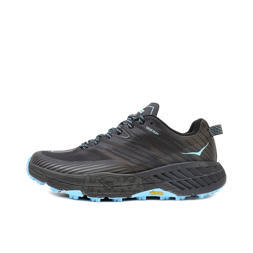 推荐商品：HOKA ONE ONE Speedgoat 4 飞速羚羊 4 减震轻便 防滑耐磨 透气 织物 越野 跑鞋 Gore-Tex/黑蓝