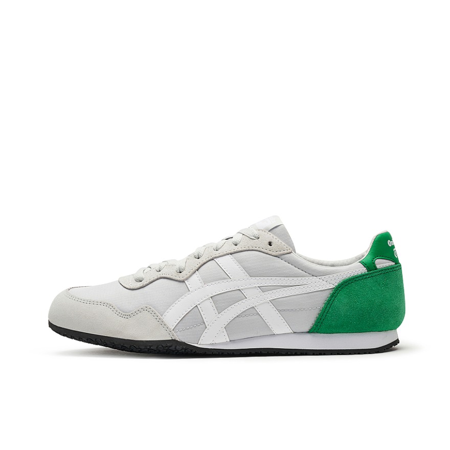 推荐商品：Onitsuka Tiger 鬼冢虎 Serrano 运动休闲鞋 舒适轻便防滑耐磨网布透气百搭复古减震包裹性低帮 Grey Green 灰绿