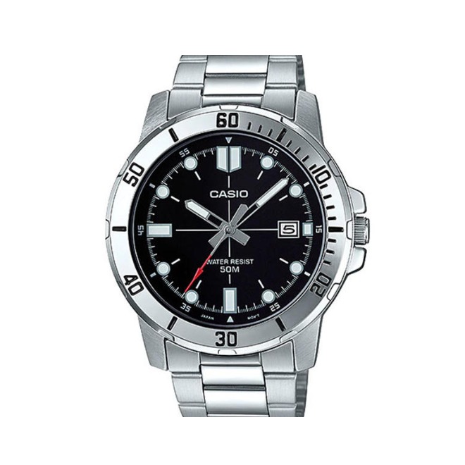 推荐商品：【比尔盖茨同款】Casio/卡西欧 Analogue指针系列 不锈钢表带运动防水剑鱼日期显示石英男士手表