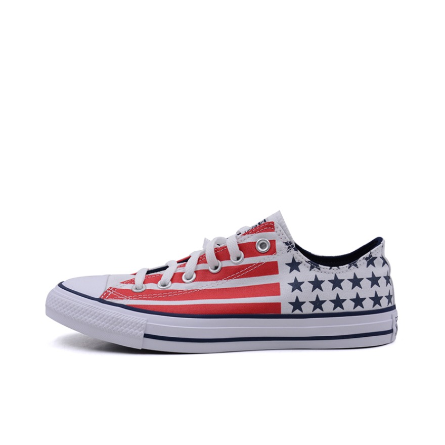 推荐商品：Converse/匡威 Chuck Taylor All Star 帆布鞋 常青款轻便防滑耐磨百搭复古圆头减震贴合高帮 白色/暗夜蓝色/红色