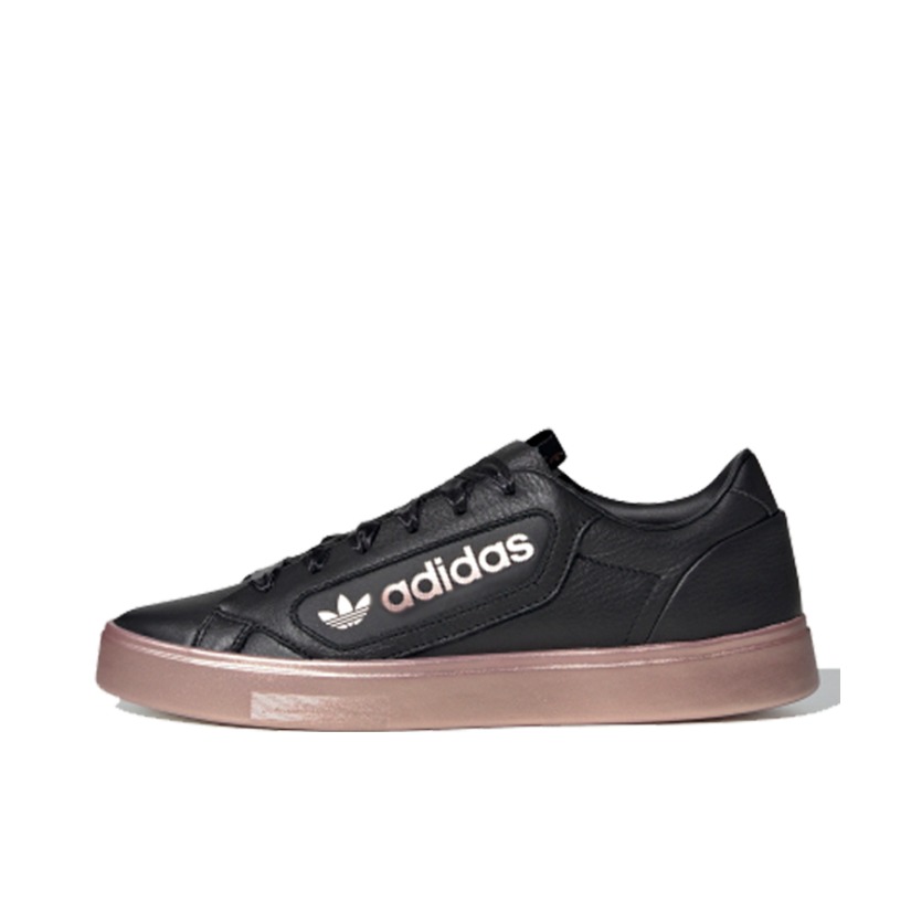 推荐商品：adidas Sleek 板鞋 时尚经典复古舒适百搭防滑耐磨轻便透气耐用包裹性 Black Copper Metalic 黑铜