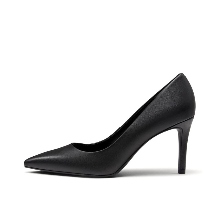 推荐商品：CHARLES&KEITH 时尚优雅 简约 尖头亮面 细跟 通勤 织物 年会晚宴 高跟鞋 CK1-60280245 Black 黑色