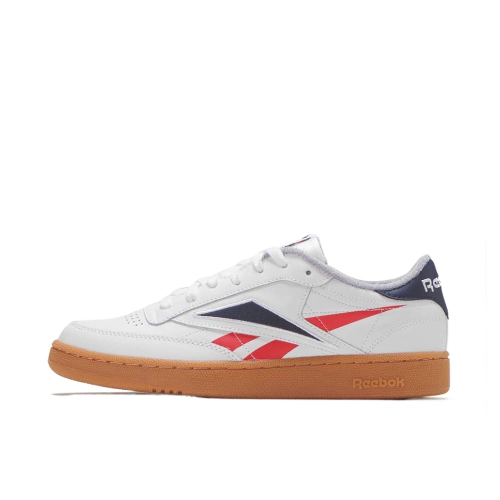 推荐商品：Reebok/锐步 Club C 潮流复古 百搭 舒适轻便 防滑耐磨 运动 T头 板鞋 白蓝红