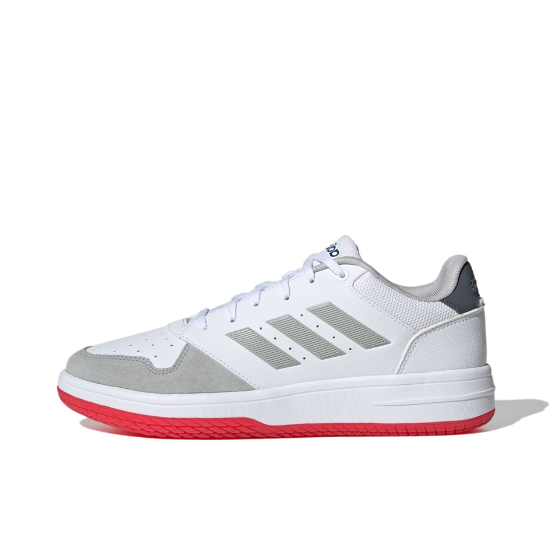 推荐商品：adidas Gametalker 运动休闲鞋 防滑耐磨时尚潮流缓震透气复古场下实战 White Grey Red 白灰红Low