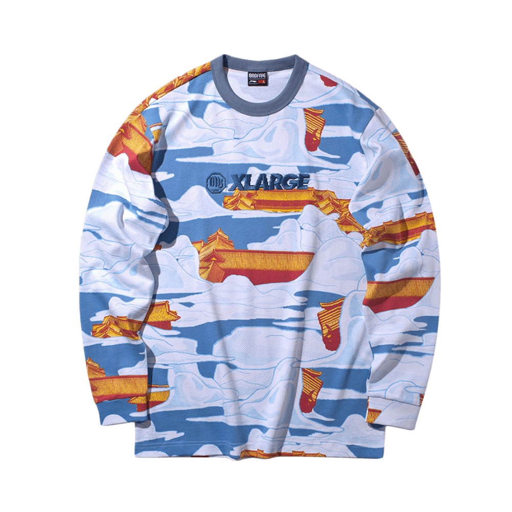 Li Ning x XLARGE 联名 反伍BADFIVE系列印花长袖T恤 AWEP027