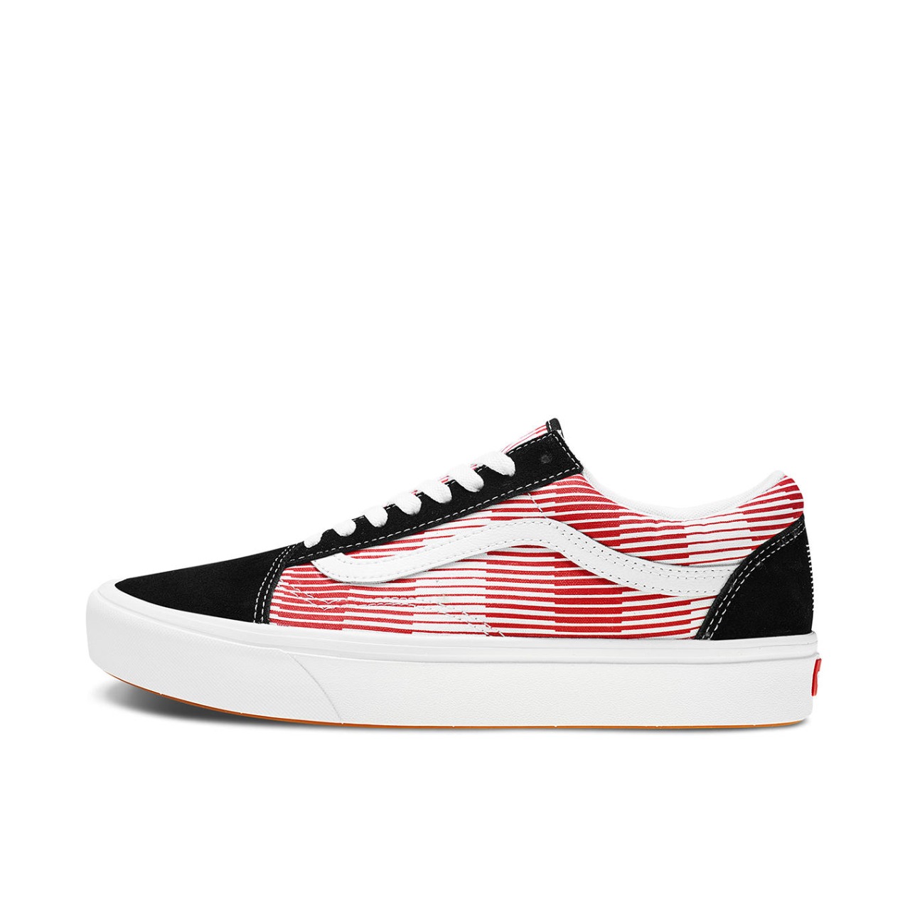 推荐商品：Vans/范斯 Old Skool 滑板鞋 板鞋 轻便防滑复古舒适经典 ComfyCush/黑红条纹