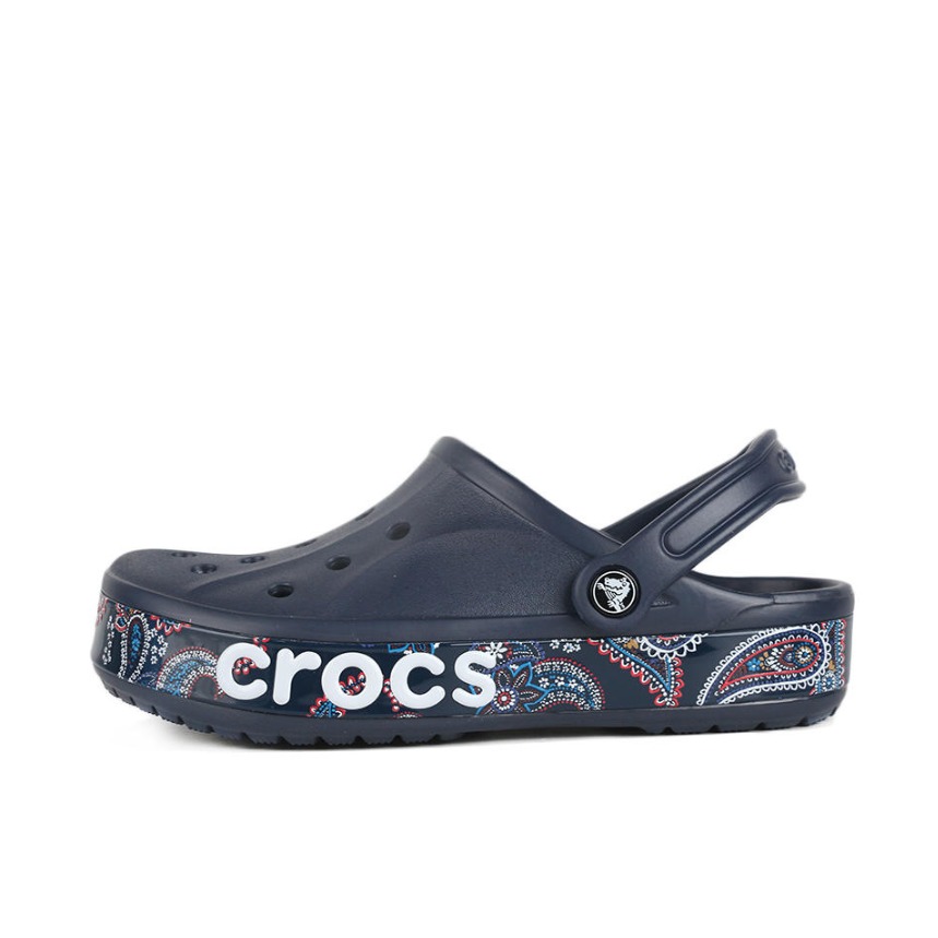 推荐商品：Crocs/卡骆驰 Bayaband Clog 贝雅卡骆班 防滑耐磨 包头沙滩 一脚蹬 户外轻便 运动 透气 拖鞋 洞洞鞋 凉鞋 黑色/印花