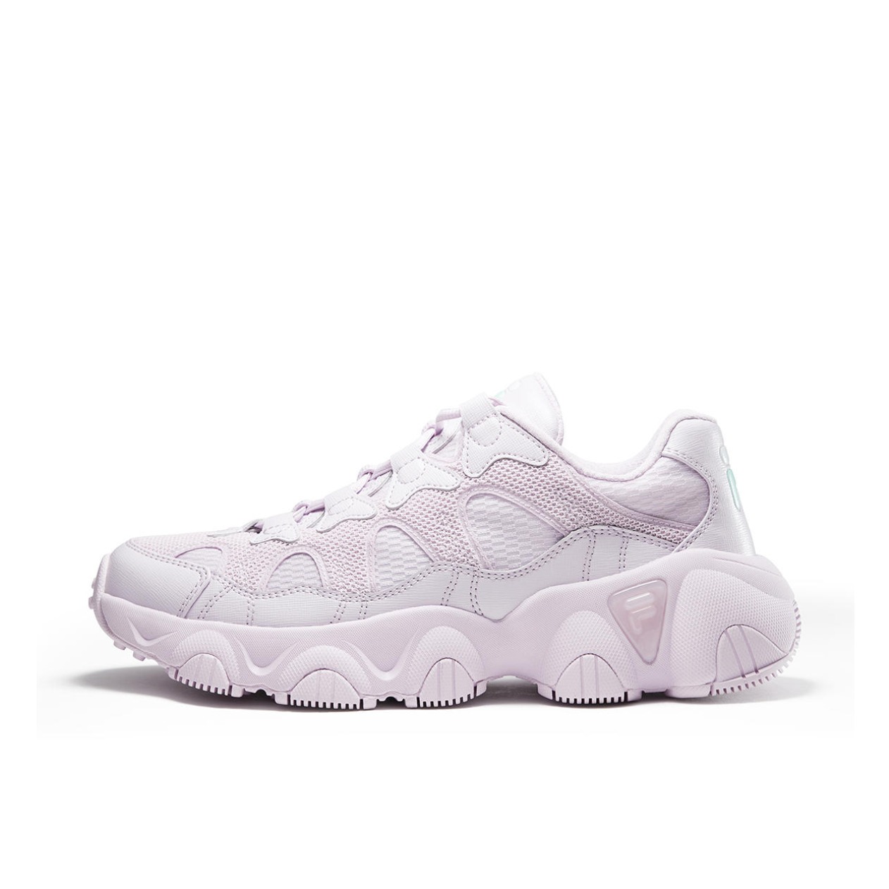 推荐商品：FILA/斐乐  Jagger 爪爪  经典复古 休闲 防滑耐磨 减震 织物 舒适运动 加绒 合成革  老爹鞋  F12M931104F 雾熏紫