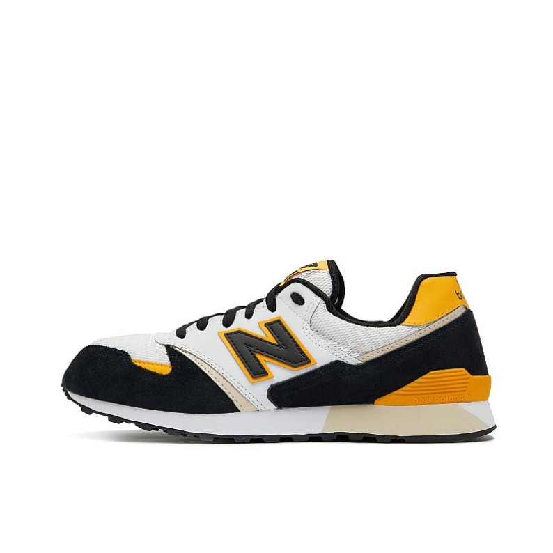 推荐商品：New Balance 446 运动休闲鞋 复古时尚百搭舒适轻便防滑耐磨透气马拉松低帮 黑色/白色/黄色