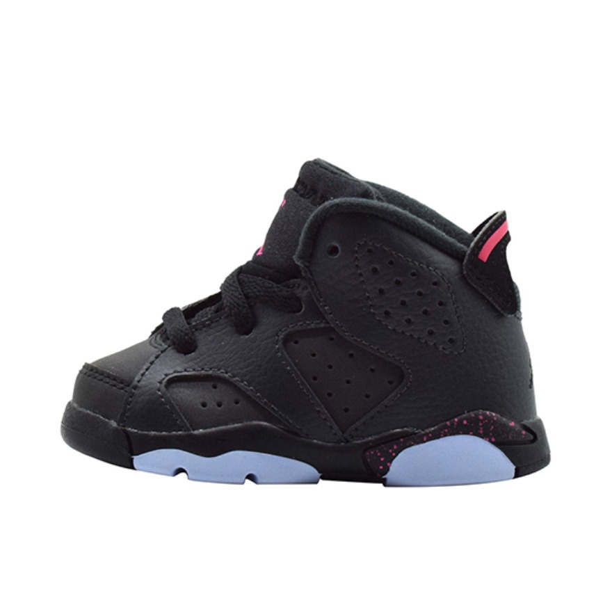 推荐商品：Air Jordan 6 防踢 平底 防滑耐磨 舒适轻便 复古百搭 减震 回弹 透气 运动鞋儿童 Anthracite 婴童/黑色/粉色