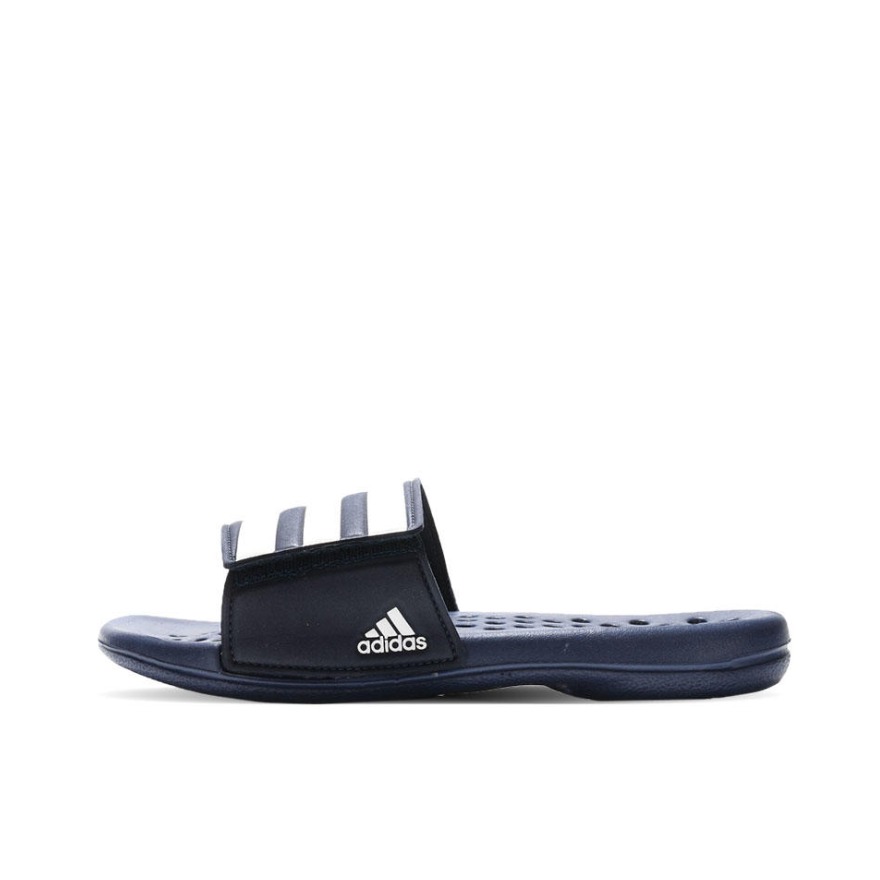 推荐商品：adidas Alquo Vario 轻便舒适 防滑 时尚 运动 一字 拖鞋 藏蓝