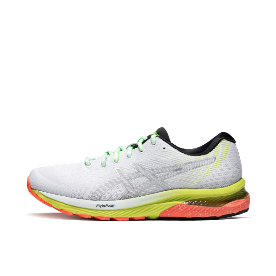 推荐商品：Asics/亚瑟士 Gel-Cumulus 22 跑鞋 减震回弹轻便透气耐磨 白/彩