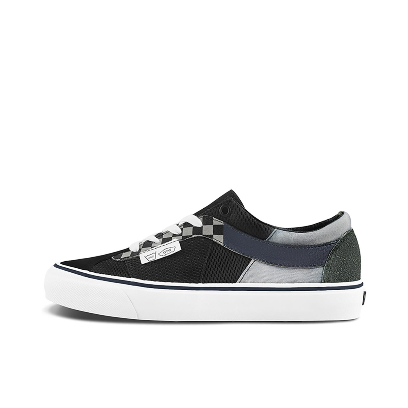 推荐商品：Vans/范斯 Bold Ni 板鞋 复古拼接经典舒适休闲防滑耐磨 黑灰拼接