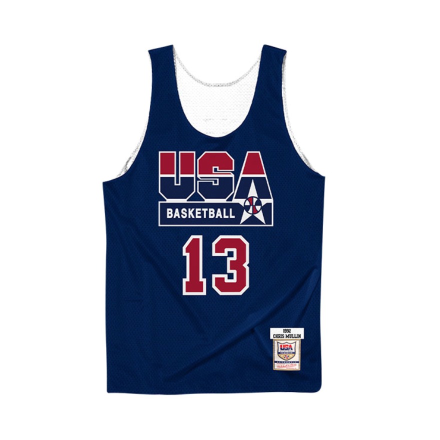 Mitchell Ness 巴塞罗那奥运会 克莱德·德雷克斯勒 复古训练1992年巴塞罗那奥运会AUNBA双面球员版 美国梦之队梦一球衣
