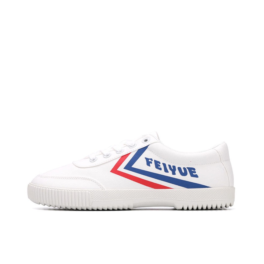 推荐商品：Feiyue/飞跃 BF风休闲 复古 透气 帆布鞋 FY-8038 红蓝/白底