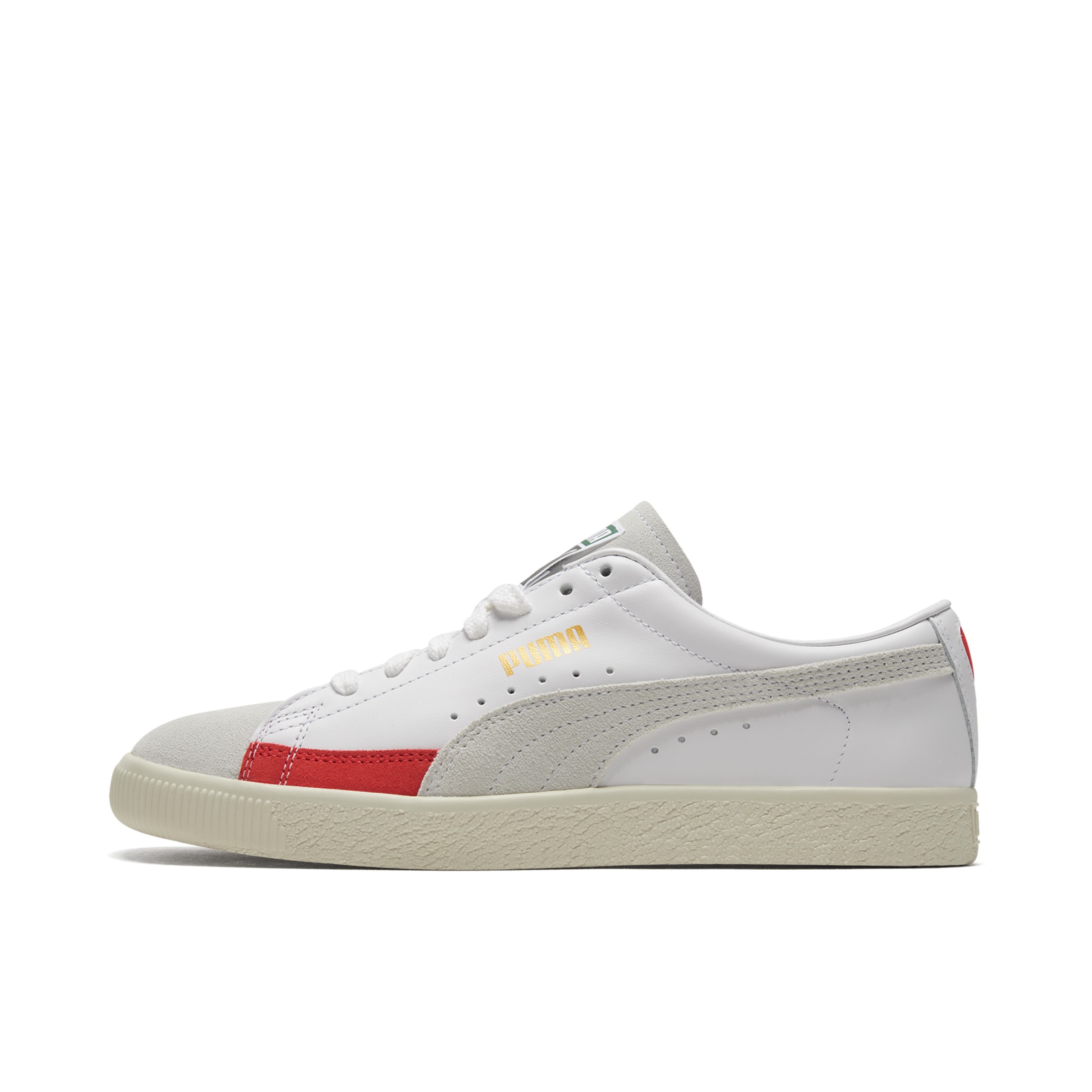 推荐商品：Puma/彪马 Basket 板鞋 防滑耐磨舒适轻便透气复古 白/米白/红