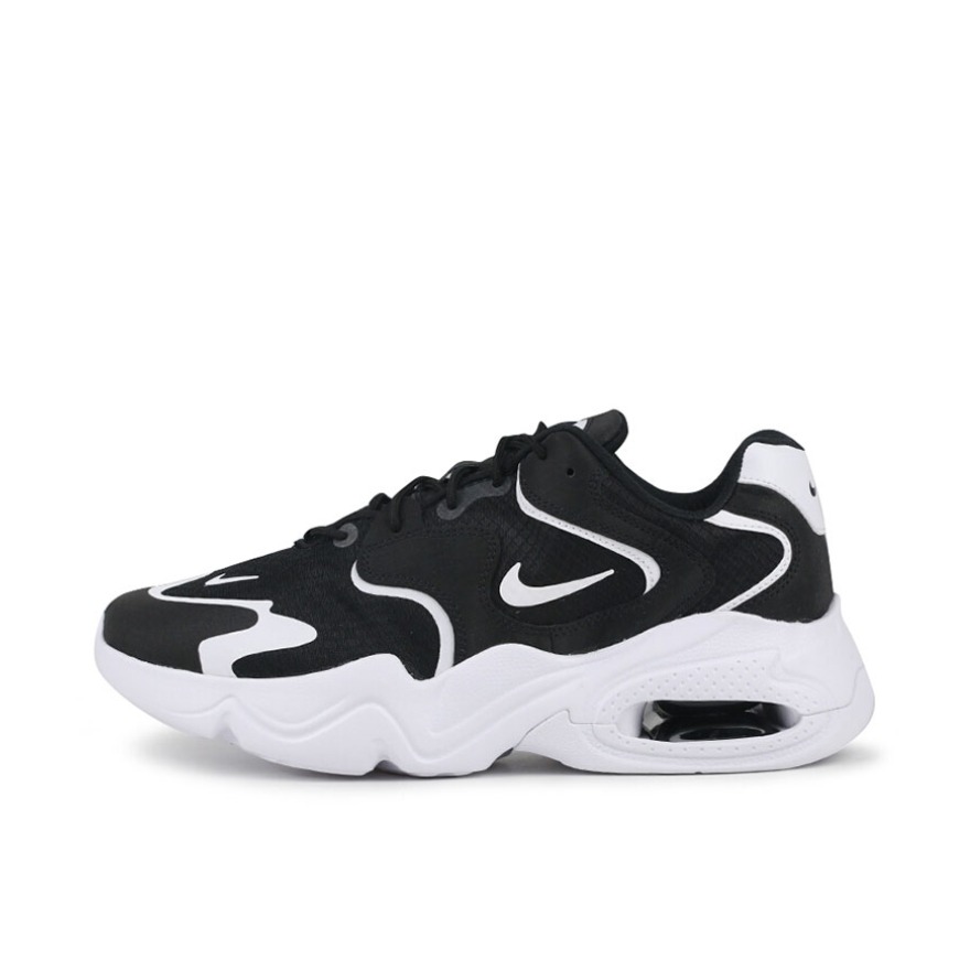 推荐商品：Nike Air Max 2X 跑鞋 缓震舒适复古透气耐磨防滑织物合成革圆头 白黑
