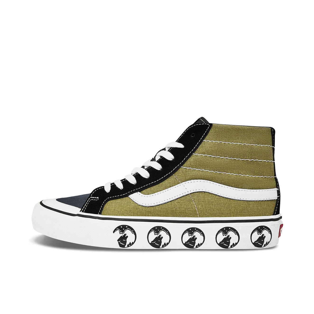 推荐商品：Vans/范斯 SK8-Hi 板鞋 潮流经典拼接复古街头厚底 黑色/卡其色