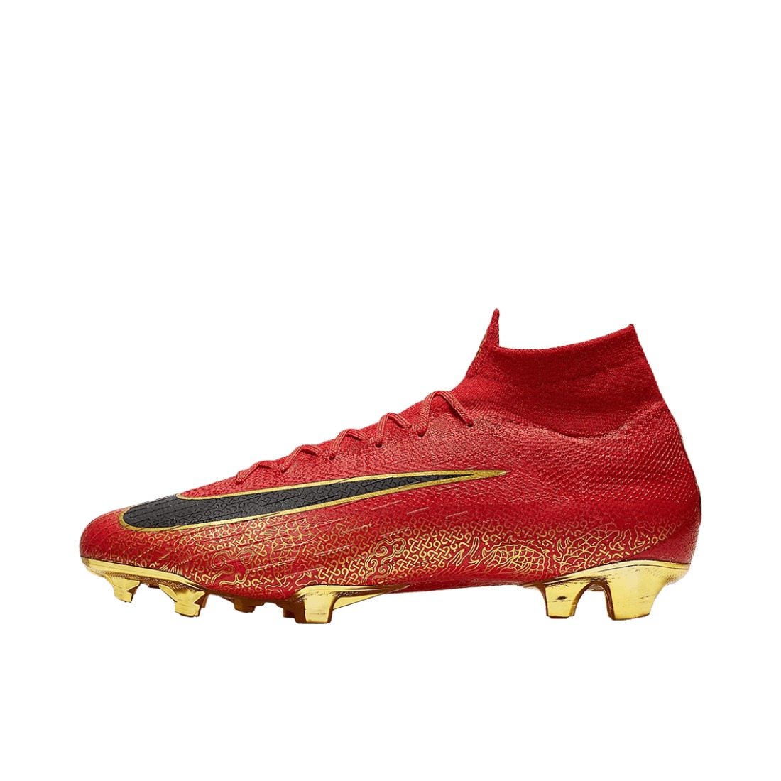推荐商品：Nike Nike Mercurial Superfly 6 Elite FG 足球鞋 顶级胶质长钉硬草地天然草地圆头减震防滑耐磨 中国红