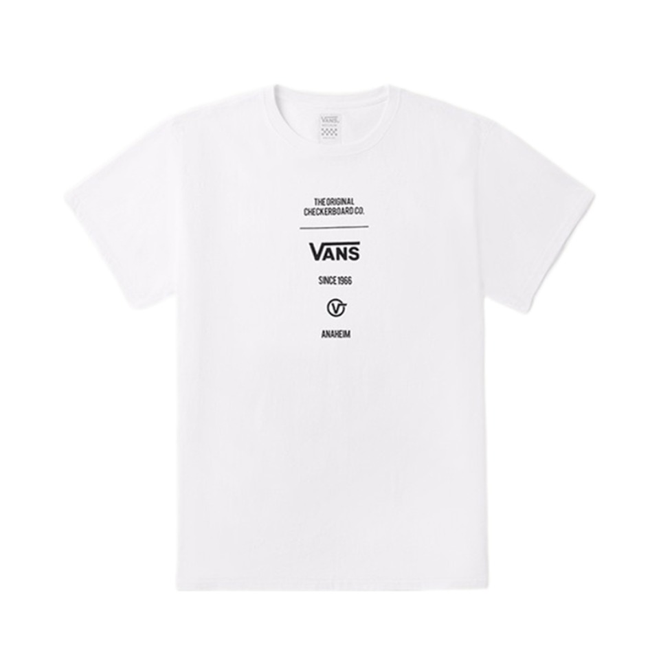 Vans 休闲宽松透气圆领T恤 男女同款 VN0A4BRSBLK1