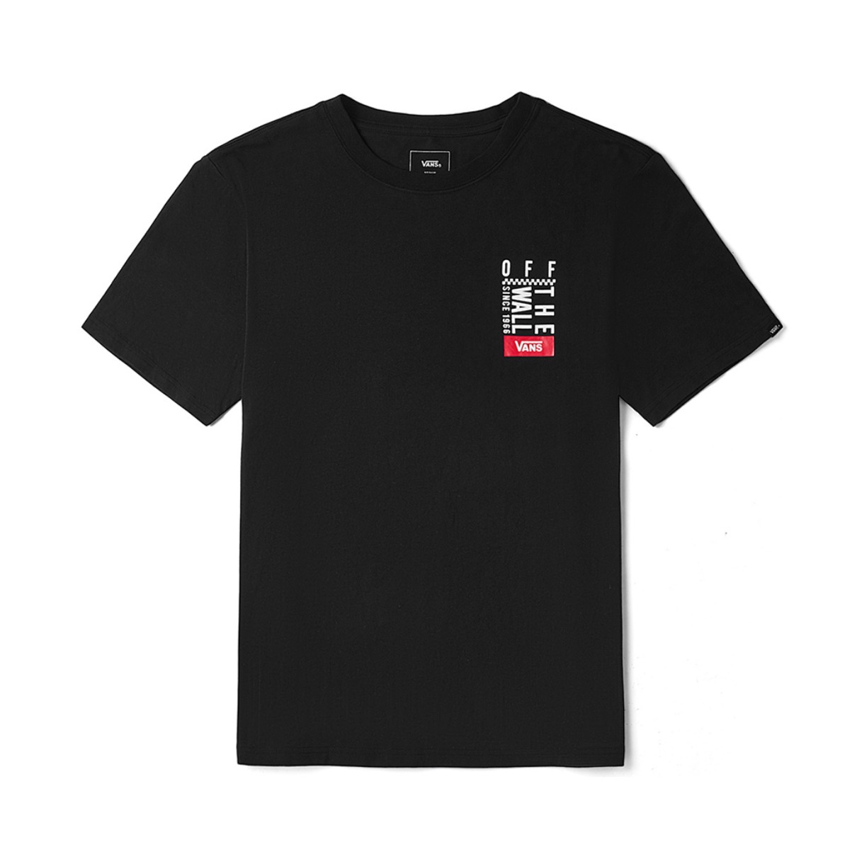 Vans 休闲字母印花圆领短袖T恤 男女同款 VN0A4P4CBLK