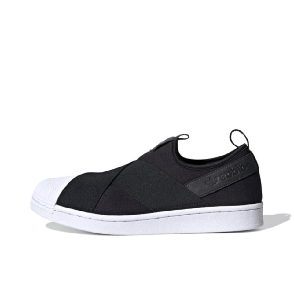 推荐商品：adidas Originals Superstar Slip On 板鞋 贝壳头经典轻便透气防滑耐磨一脚蹬运动休闲低帮贴合 黑/白色