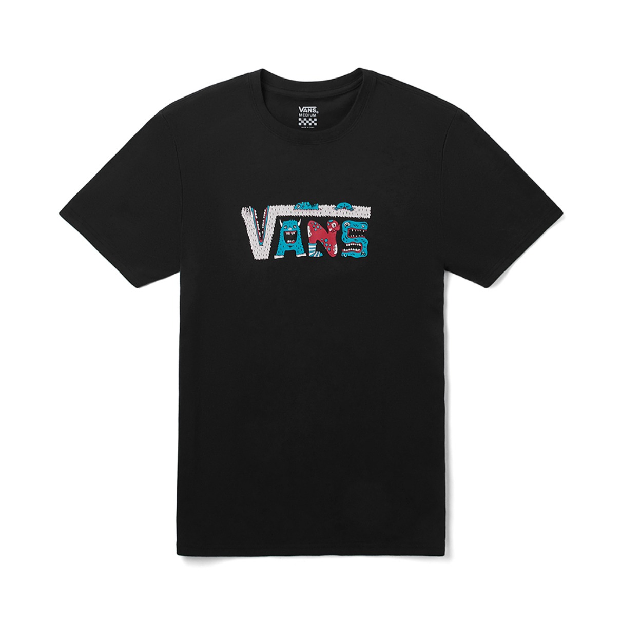 Vans X 艺术家 联名字母印花圆领短袖T恤 男女同款 VN0A4MNMBLK