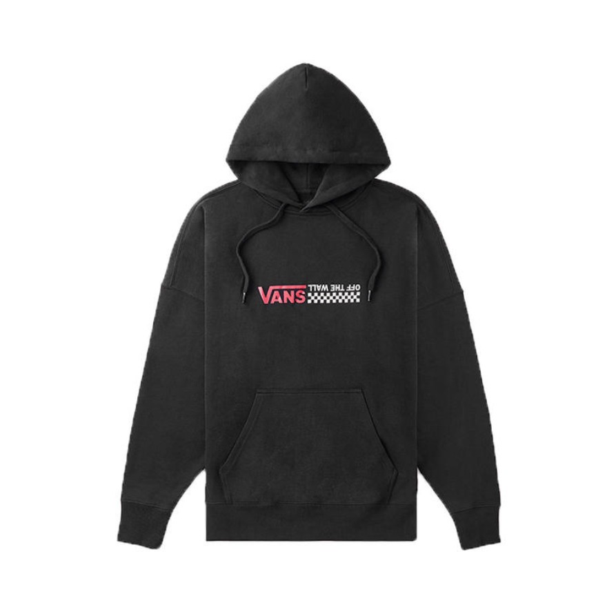 Vans 纯棉棋盘格Logo印花连帽套头衫卫衣 男女同款 VN0A4ML7