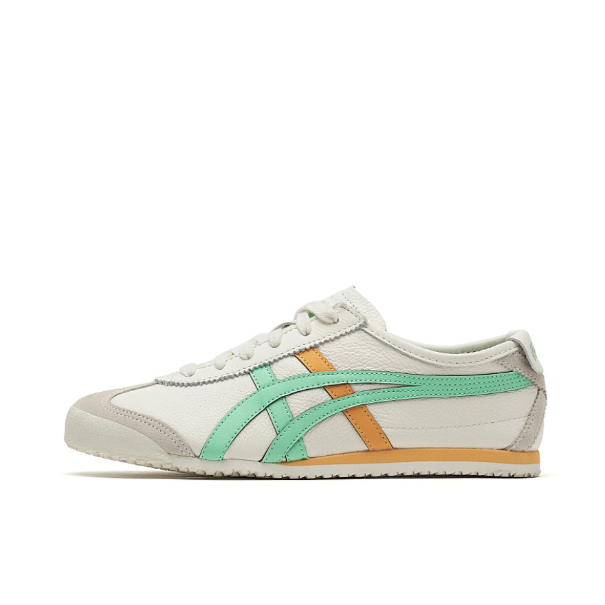 推荐商品：Onitsuka Tiger Mexico 66 德训鞋 运动休闲鞋 复古轻便透气舒适百搭防滑 乳白/绿黄
