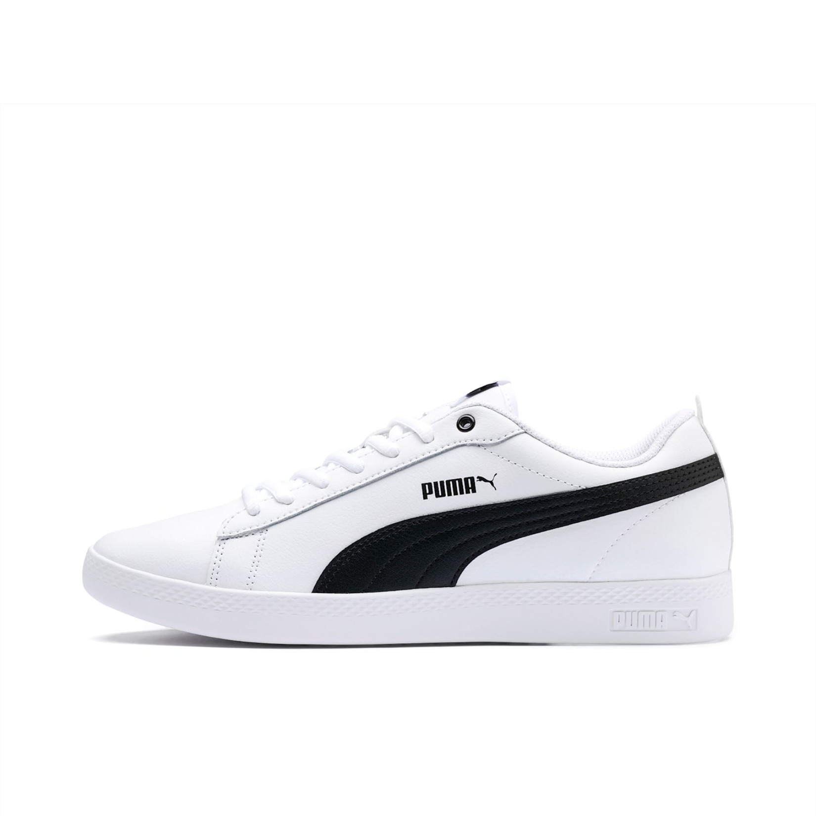 推荐商品：Puma/彪马 Smash 板鞋 防滑耐磨轻便透气休闲复古运动情侣 白色/黑