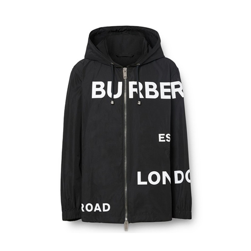 Burberry 博柏利 HORSEFERRY 印花尼龙连帽夹克