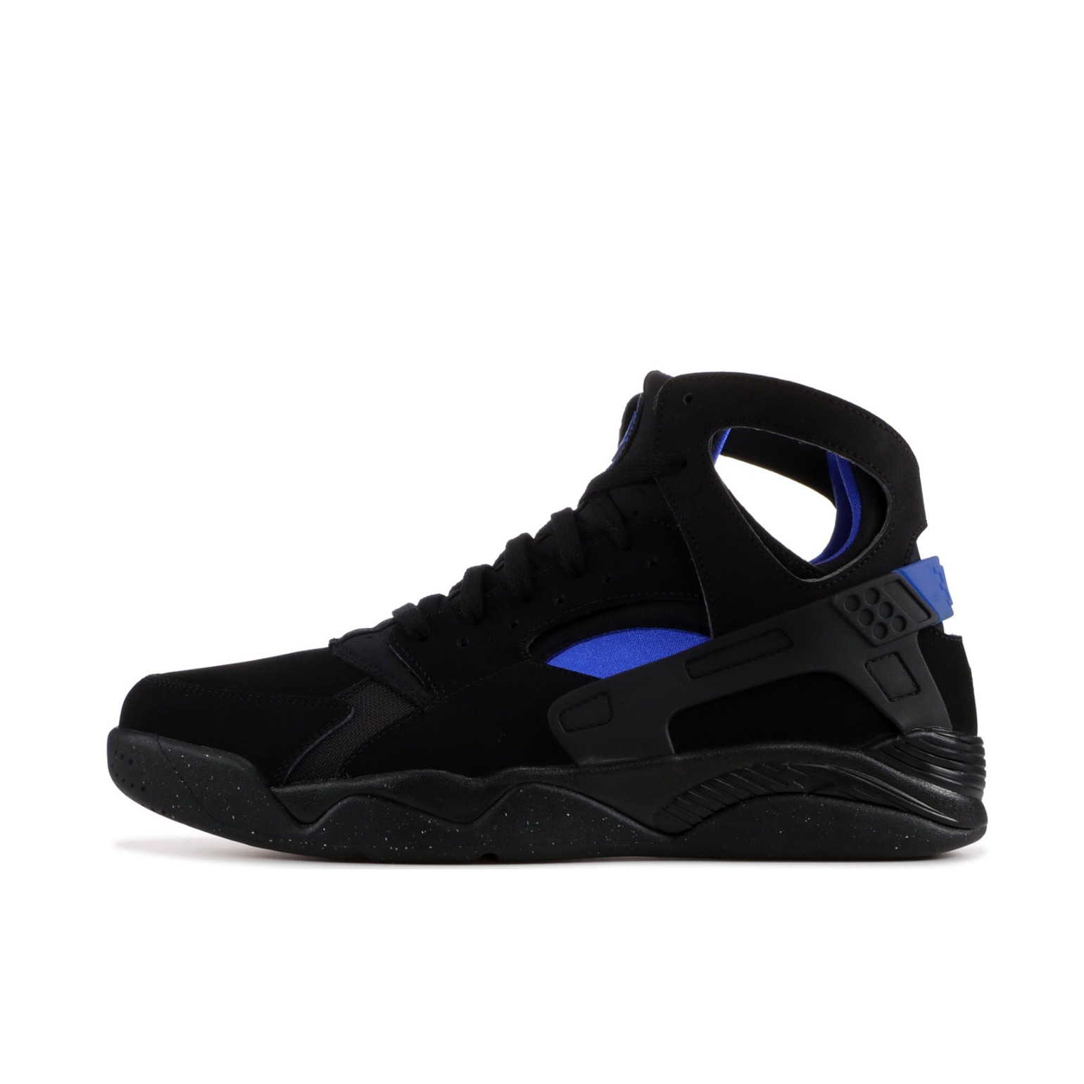 推荐商品：Nike Air Flight Huarache 防滑耐磨 减震 舒适透气 复古百搭 篮球鞋 黑色/皇家蓝