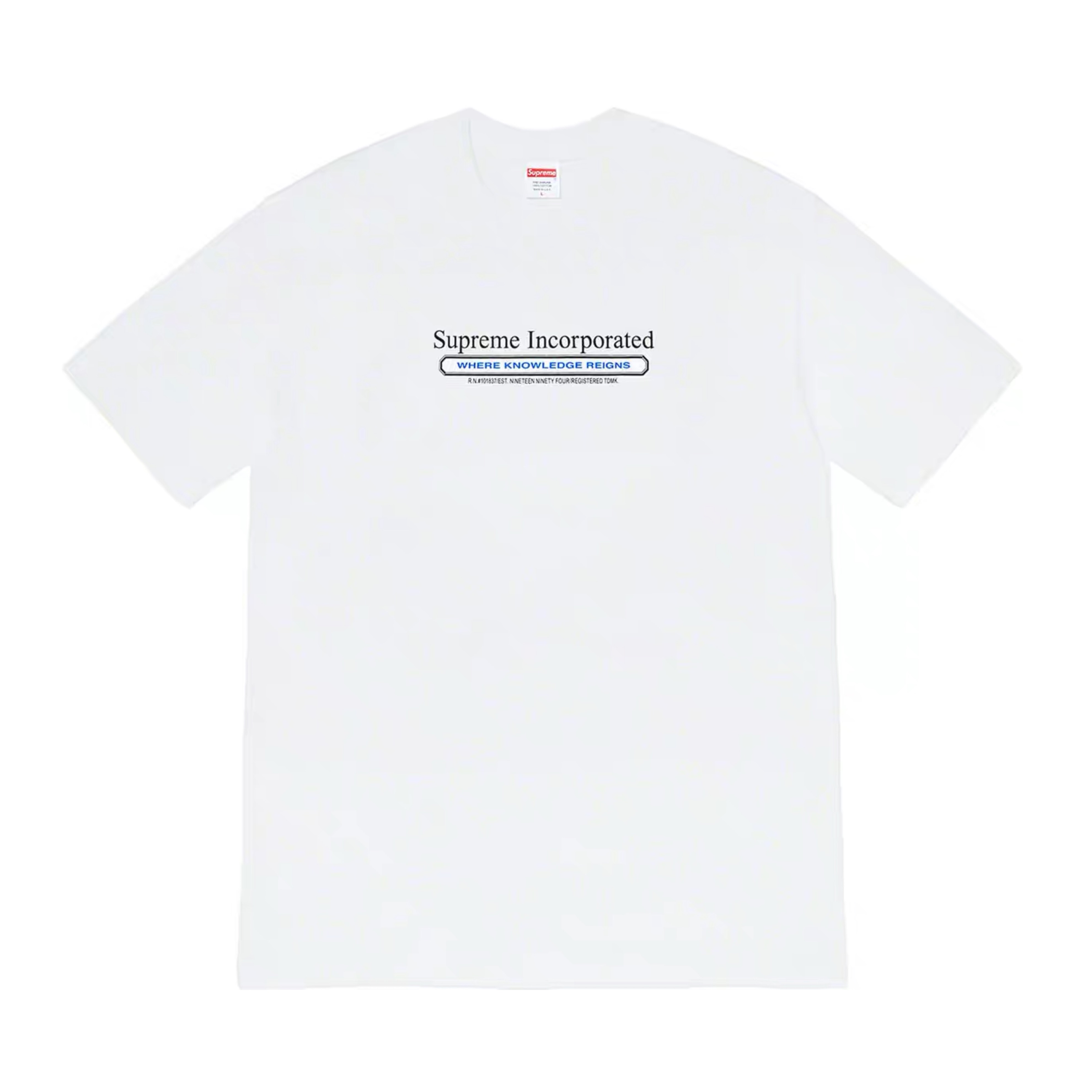 SUPREME   inc. tee 胸口字母短袖T恤 男女同款