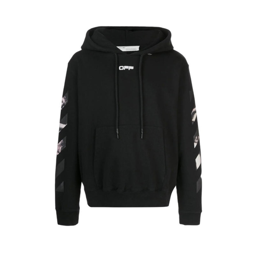 OFF-WHITE 2024AW 背后箭头印花长袖圆领连帽卫衣 男女同款