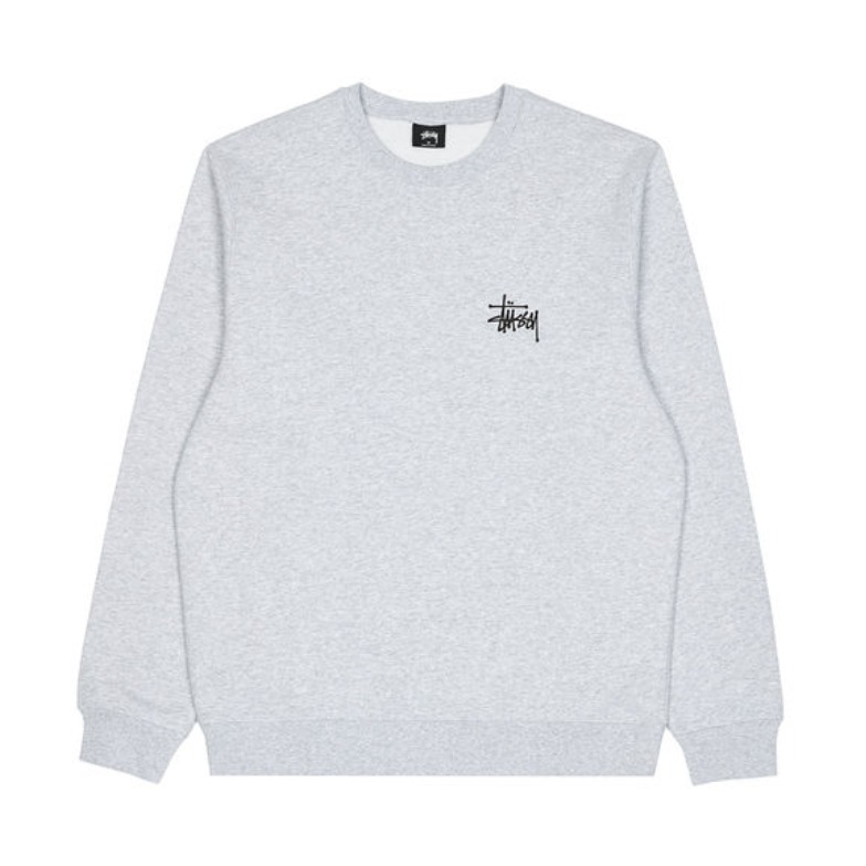 Stussy Logo 刺绣圆领卫衣 男女同款