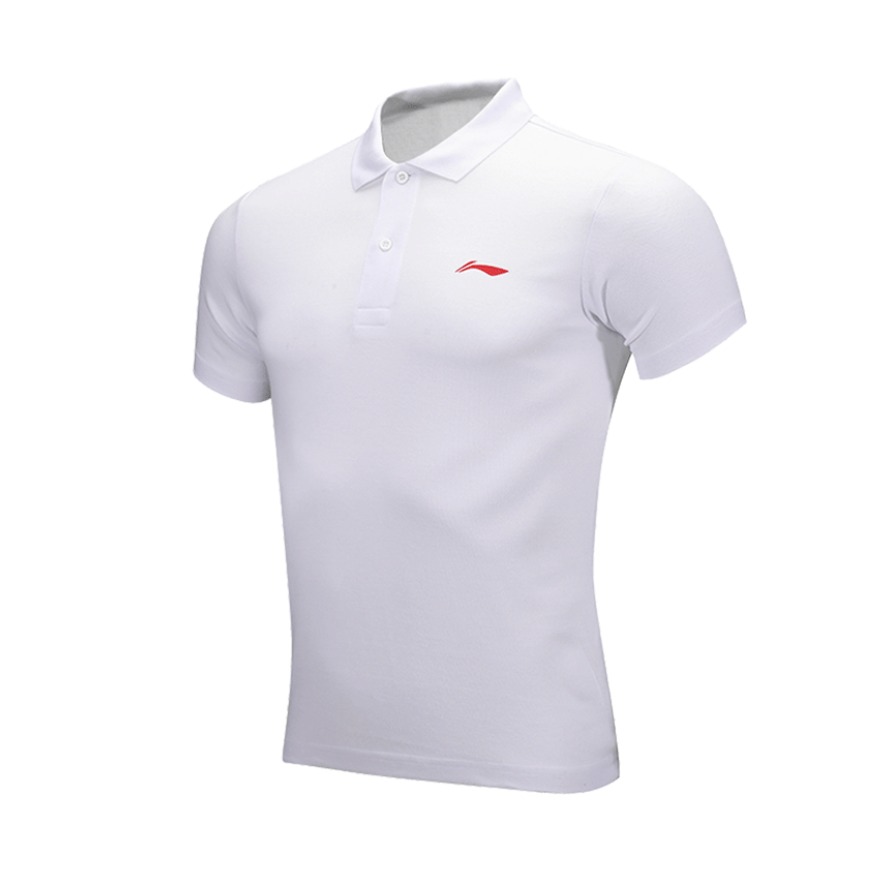Li Ning/李宁 冰丝速干透气吸汗圆领印花翻领短袖Polo衫 男女同款 APLN399