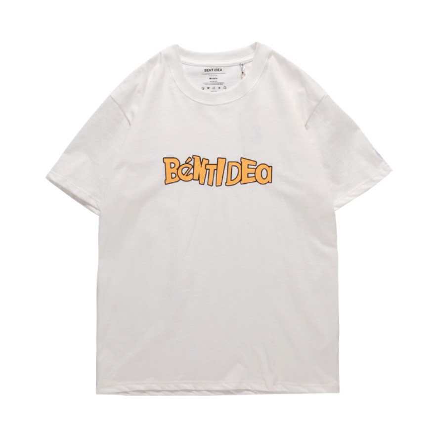 BENT IDEA 日系复古宽松LOGO印花短袖T恤 男女同款
