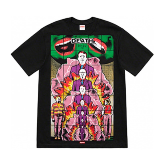 Supreme George/Supreme DEATH Tee SUP-SS19美式背后多重人像印花圆领短袖T恤