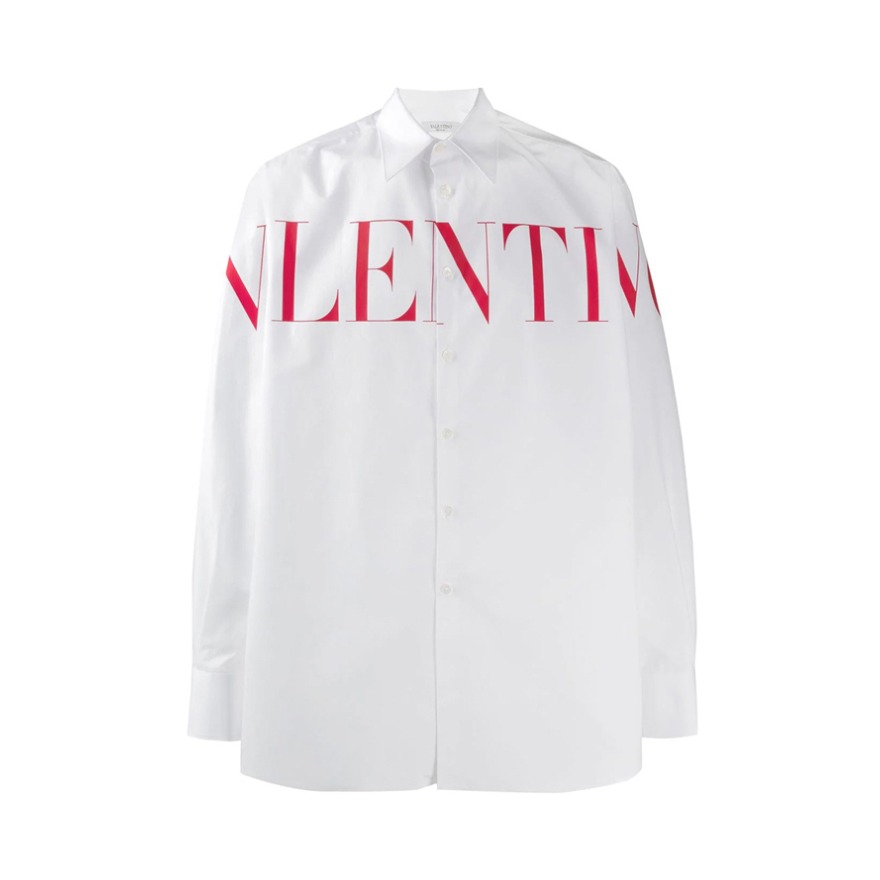 Valentino 撞色Logo印花长袖衬衫 SV3ABD005AP
