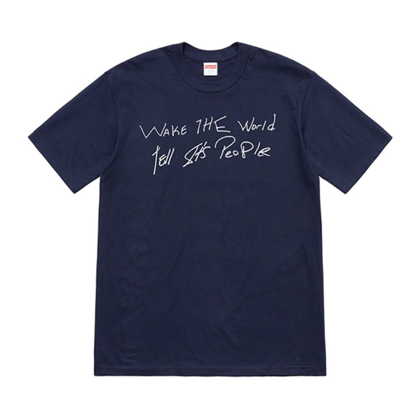 Supreme Buju Banton Wake The World Tee 隐藏款字母印花短袖T恤 男女同款