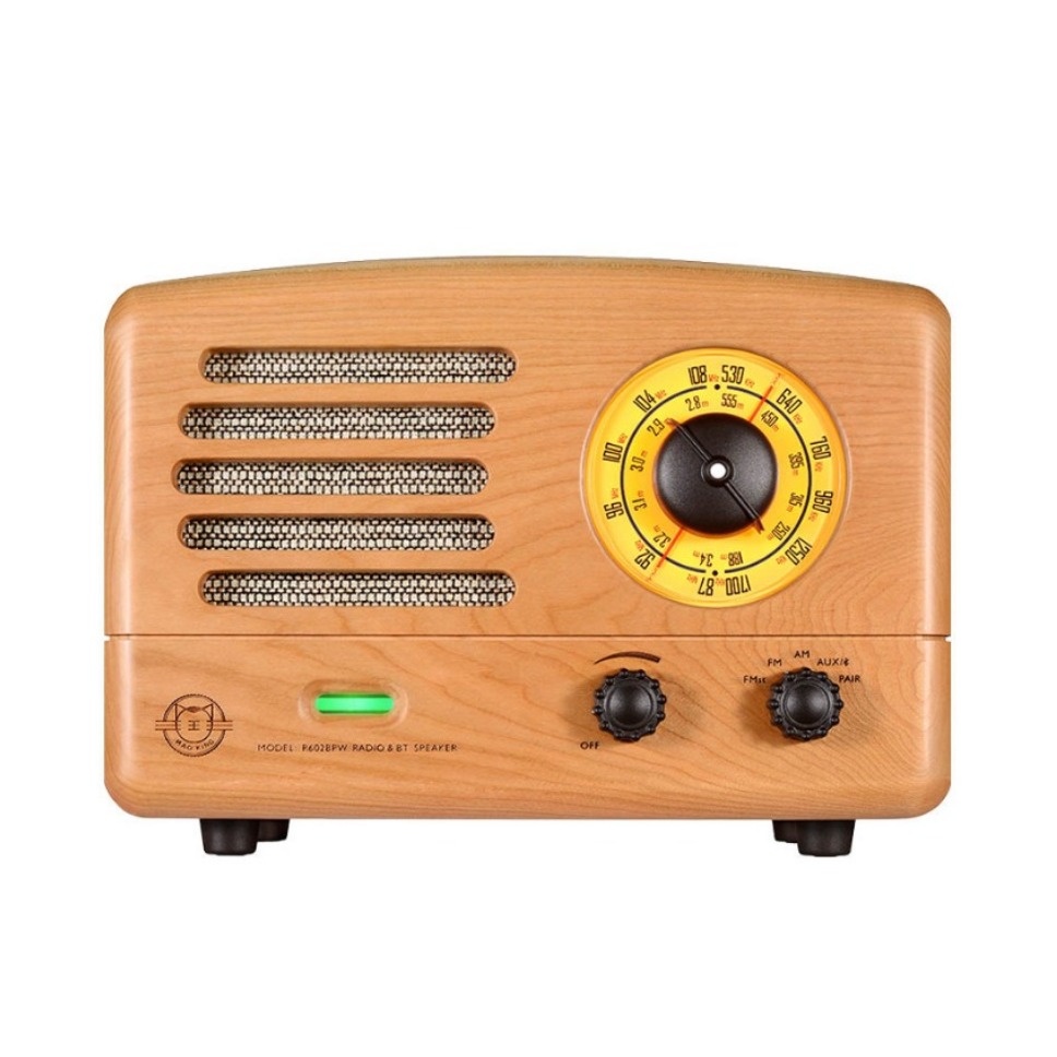 猫王收音机 猫2 典藏版复古原木蓝牙音响