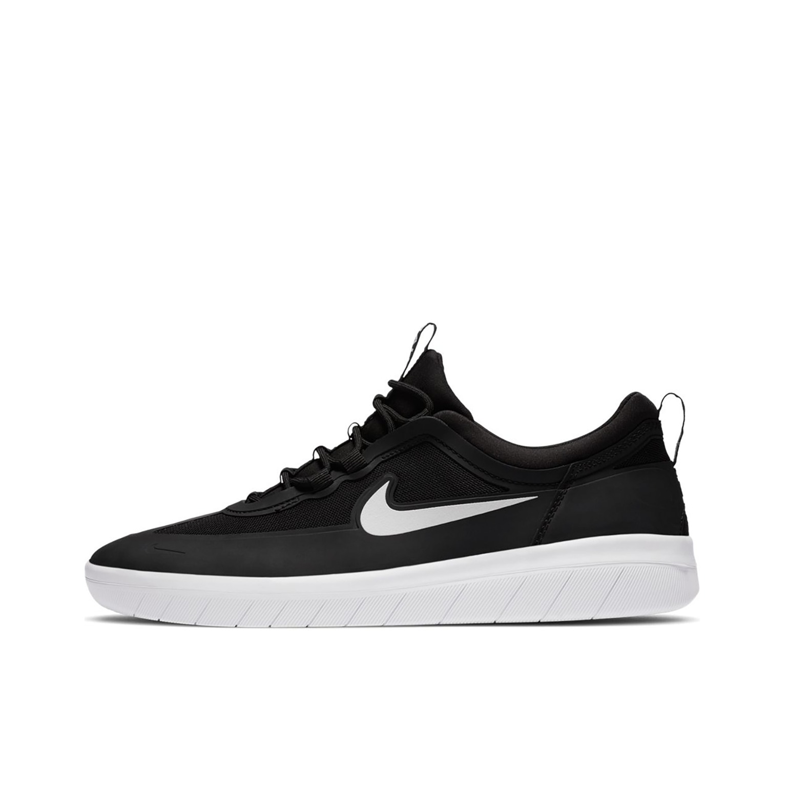 推荐商品：Nike SB Nyjah Free 2 运动休闲鞋 防滑耐磨网眼透气舒适轻便包裹性织物 黑色/白色