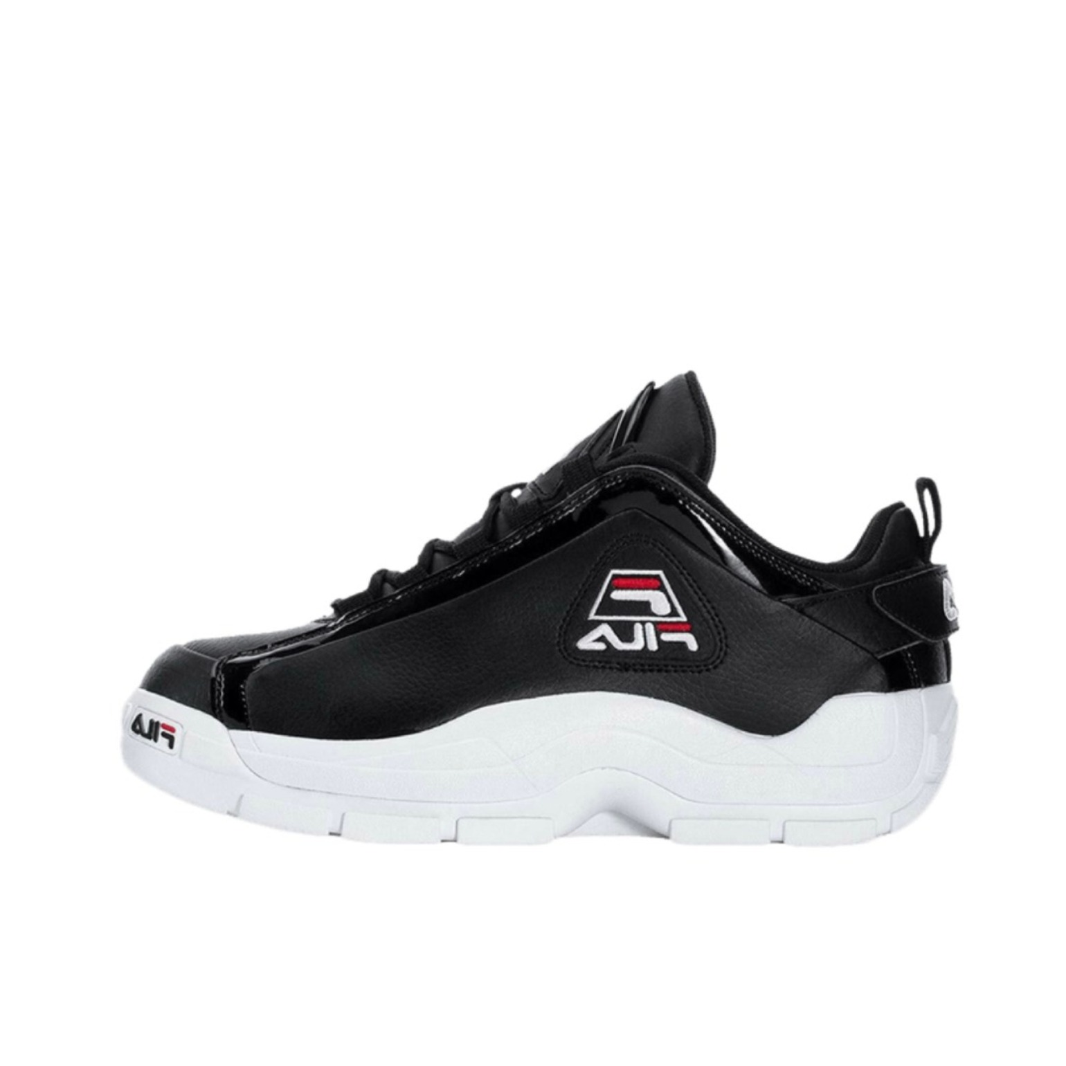 推荐商品：FILA/斐乐 GH96 防踢减震 防滑耐磨 舒适轻便 休闲复古 篮球鞋 3BM01368 黑色/白色