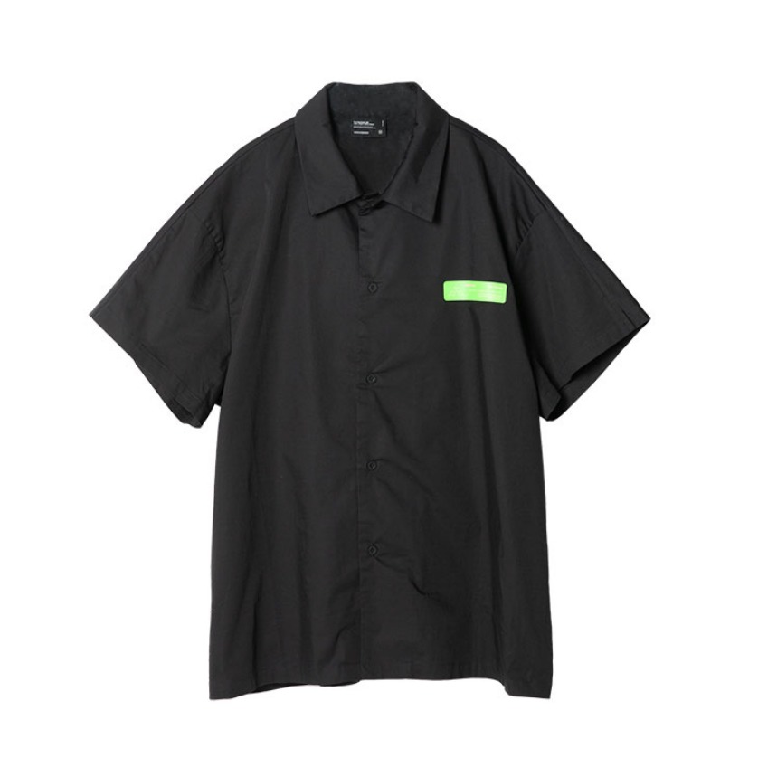 ROARINGWILD 印花标准领短袖衬衫 012010216